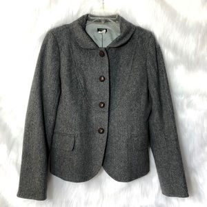 J. Crew acetate lined gray wool blazer jacket